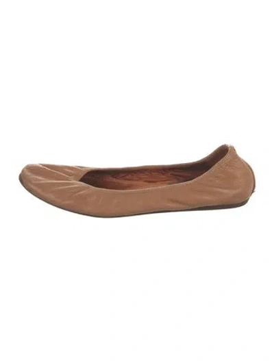 Pre-owned Lanvin Leather Ballet Flats In Brown