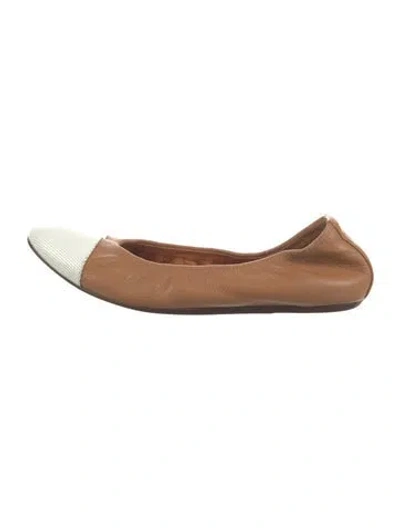 Pre-owned Lanvin Leather Ballet Flats In Brown
