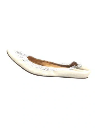 Pre-owned Lanvin Leather Ballet Flats In Gold