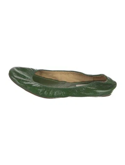 Pre-owned Lanvin Leather Ballet Flats In Green