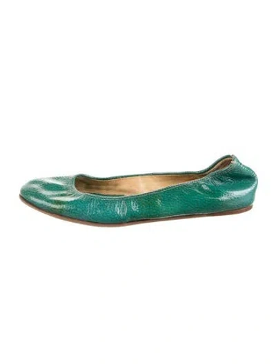 Pre-owned Lanvin Leather Ballet Flats In Green