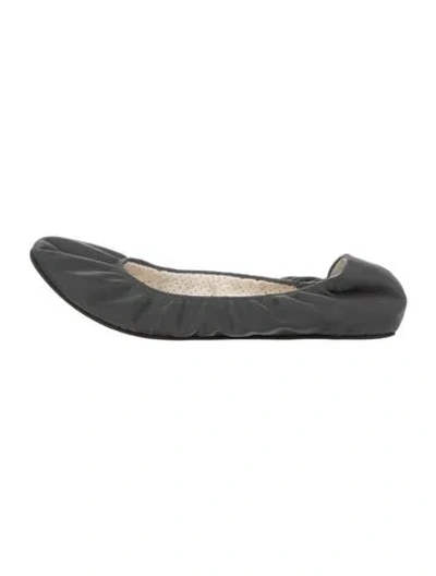Pre-owned Lanvin Leather Ballet Flats In Grey
