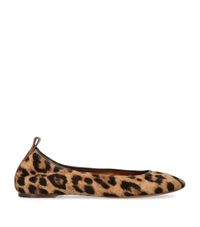 Lanvin Leather Ballet Flats In Multi