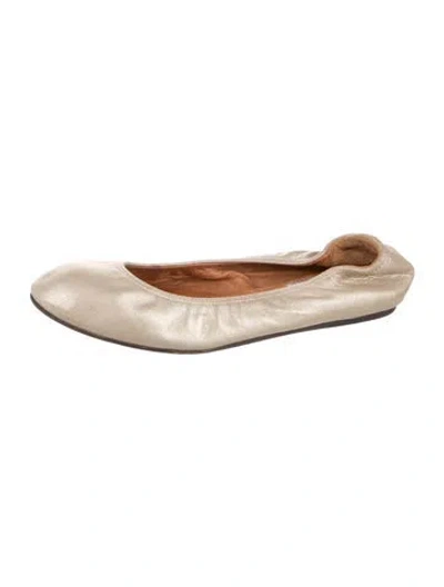 Pre-owned Lanvin Leather Ballet Flats In Neutral