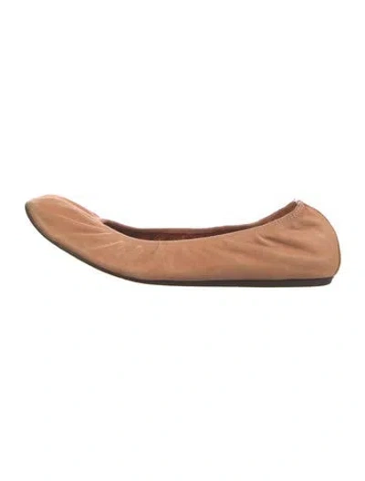 Pre-owned Lanvin Leather Ballet Flats In Neutrals