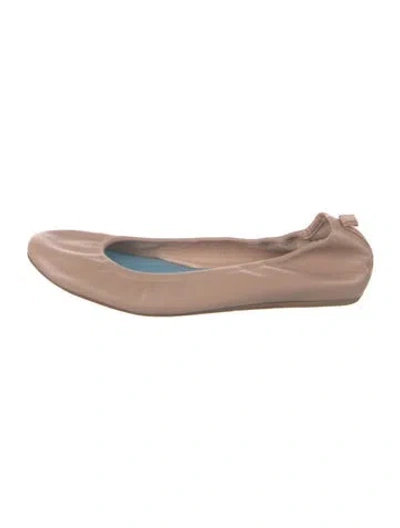 Pre-owned Lanvin Leather Ballet Flats In Neutrals/pink