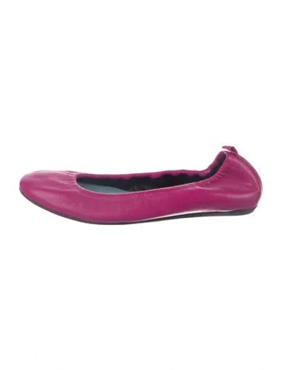 Pre-owned Lanvin Leather Ballet Flats In Pink