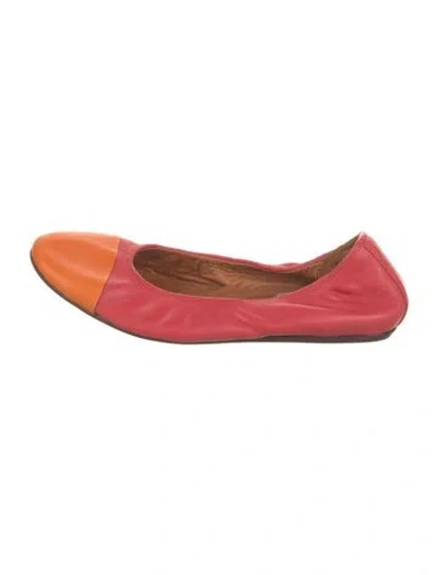 Pre-owned Lanvin Leather Ballet Flats In Pink