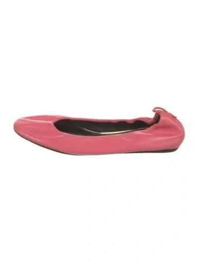 Pre-owned Lanvin Leather Ballet Flats In Pink