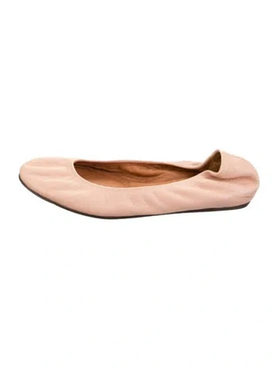 Pre-owned Lanvin Leather Ballet Flats In Pink