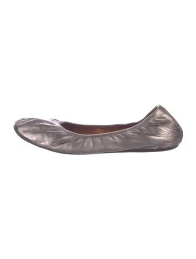 Pre-owned Lanvin Leather Ballet Flats In Purple