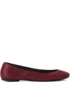 Lanvin Leather Ballet Flats In Red