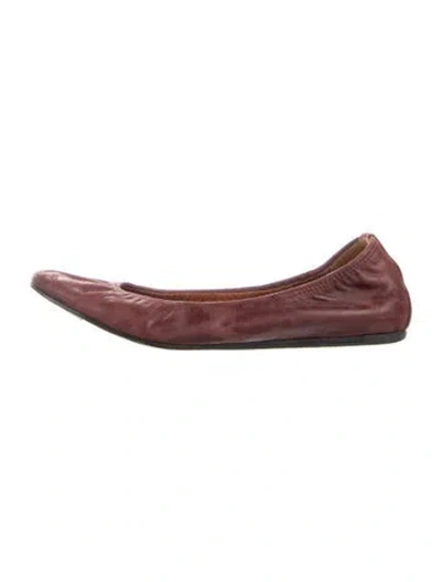 Pre-owned Lanvin Leather Ballet Flats In Red