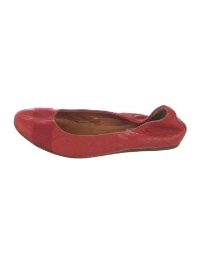 Pre-owned Lanvin Leather Ballet Flats In Red