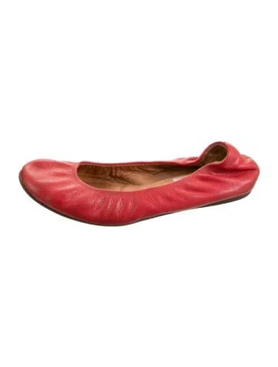 Pre-owned Lanvin Leather Ballet Flats In Red