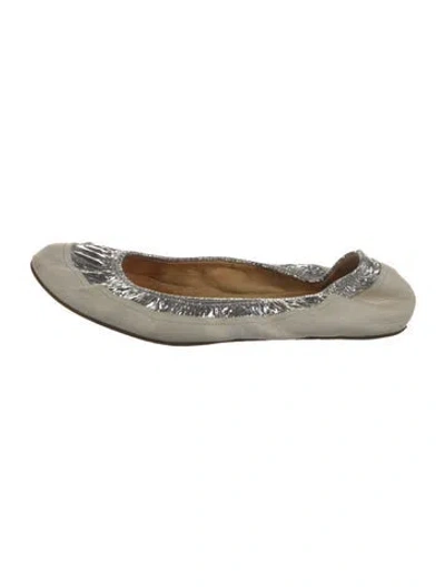 Pre-owned Lanvin Leather Ballet Flats In Silver