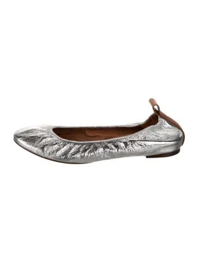 Pre-owned Lanvin Leather Ballet Flats In Silver