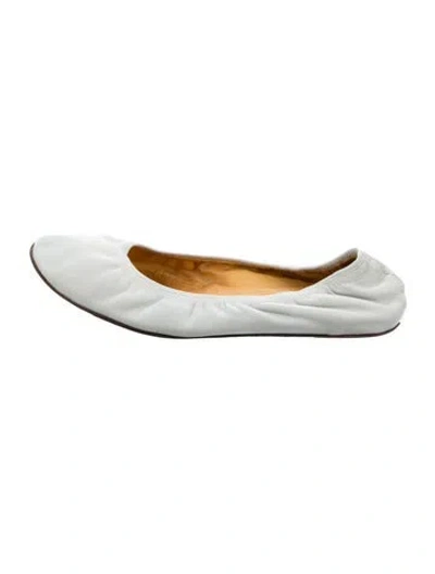 Pre-owned Lanvin Leather Ballet Flats In White