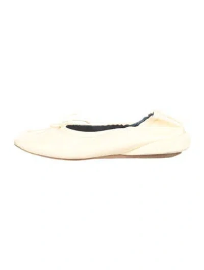 Pre-owned Lanvin Leather Ballet Flats In Yellow