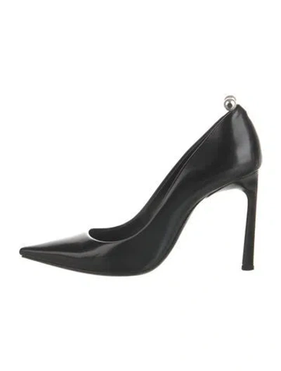 Pre-owned Lanvin Leather Beaded Accents Pumps In Black