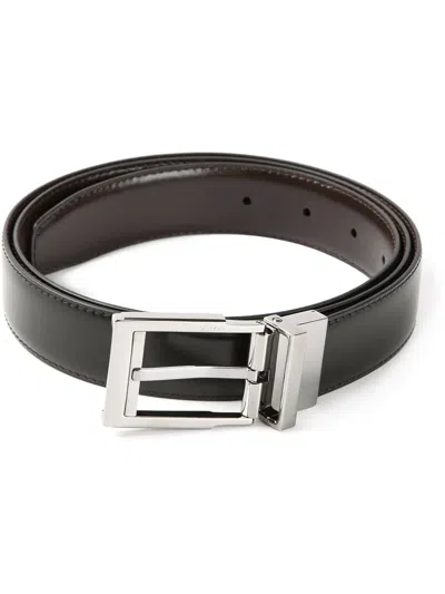 Lanvin Leather Belt In Black