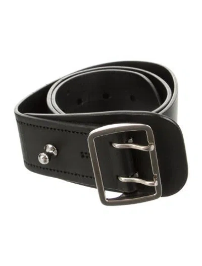 Pre-owned Lanvin Leather Belt In Black