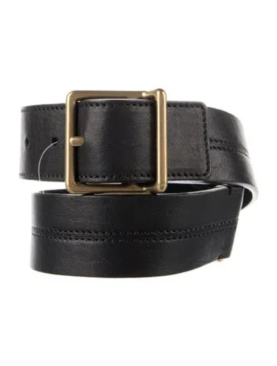 Pre-owned Lanvin Leather Belt In Black