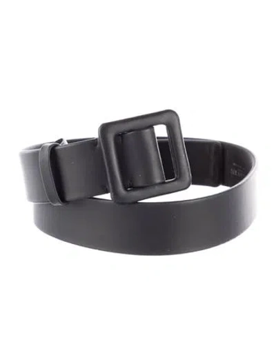 Pre-owned Lanvin Leather Belt In Black