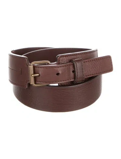 Pre-owned Lanvin Leather Belt In Brown