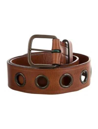 Pre-owned Lanvin Leather Belt In Brown