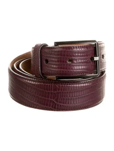Pre-owned Lanvin Leather Belt In Purple
