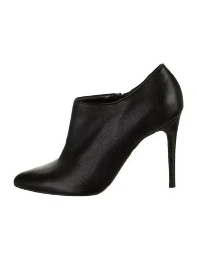Pre-owned Lanvin Leather Boots In Black