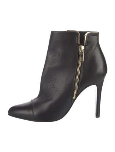 Pre-owned Lanvin Leather Boots In Black