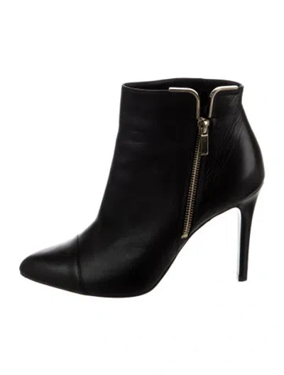 Pre-owned Lanvin Leather Boots In Black