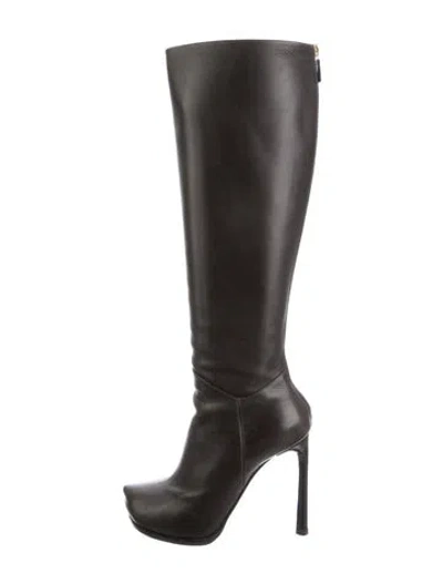 Pre-owned Lanvin Leather Boots In Black