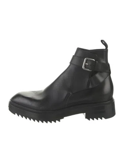Pre-owned Lanvin Leather Boots In Black