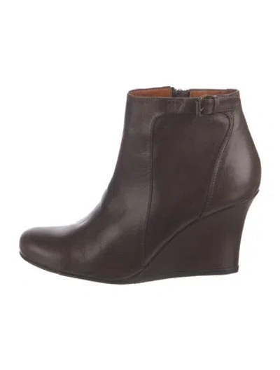 Pre-owned Lanvin Leather Boots In Brown