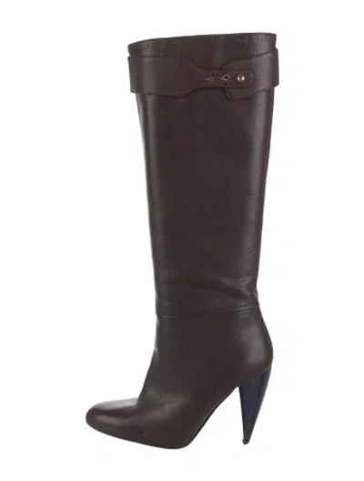 Pre-owned Lanvin Leather Boots In Brown