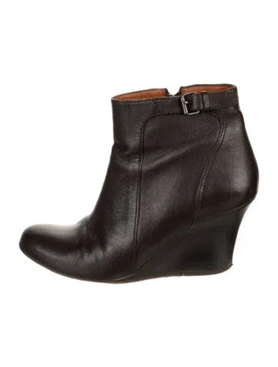 Pre-owned Lanvin Leather Boots In Brown