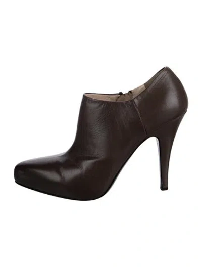 Pre-owned Lanvin Leather Boots In Brown