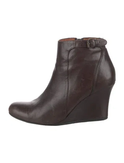 Pre-owned Lanvin Leather Boots In Brown