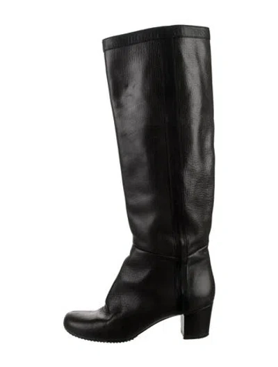 Pre-owned Lanvin Leather Boots In Green
