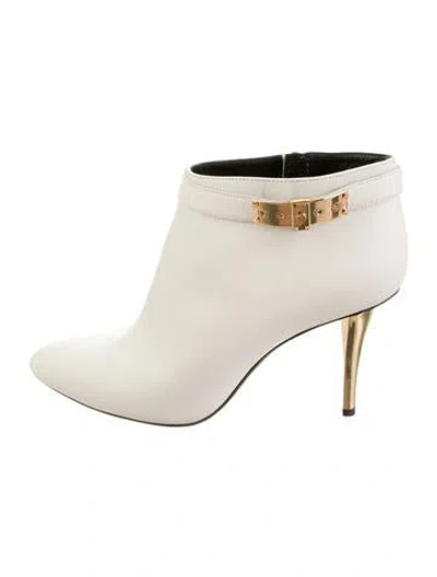 Pre-owned Lanvin Leather Boots In Neutrals