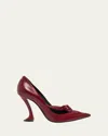Lanvin Midnight Step Leather Bow Pump In Multi