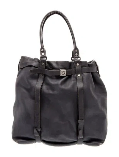 Pre-owned Lanvin Leather Bucket Bag In Black