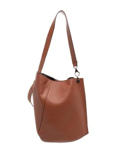 Pre-owned Lanvin Leather Bucket Bag In Brown