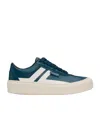 Lanvin Leather Cash Sneakers In Blue