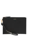 Lanvin Leather Clutch Bag In Black