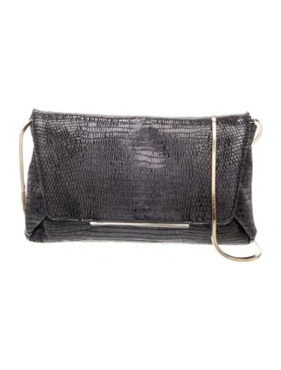 Pre-owned Lanvin Leather Clutch In Black