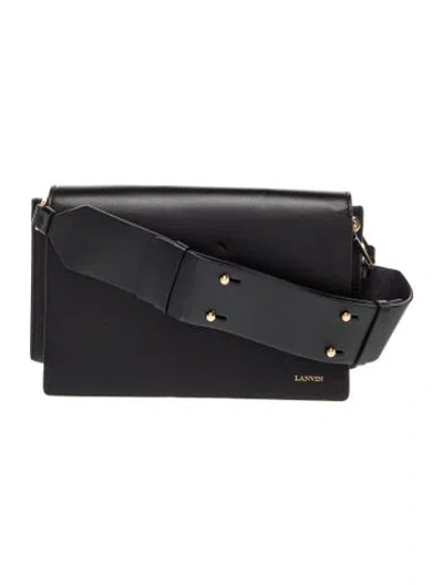 Pre-owned Lanvin Leather Clutch In Black